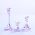 Crystal Glass Taper Candle Holder for Home Decoration